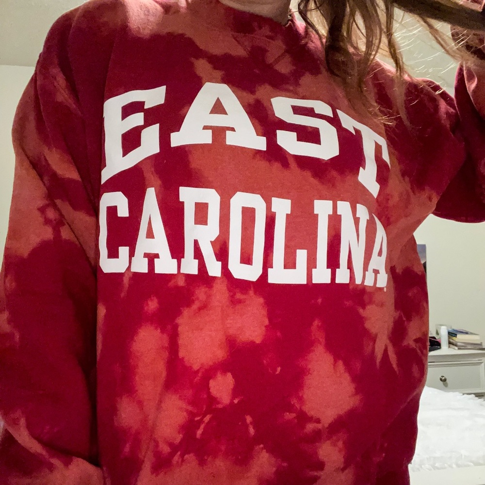 East Carolina Bleach Dye Crewneck